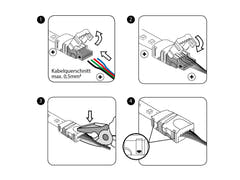 EUROLITE LED Strip connecteur flexible 2 broches 10mm