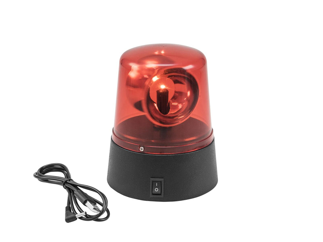EUROLITE LED Mini gyrophare de police rouge USB/Batterie