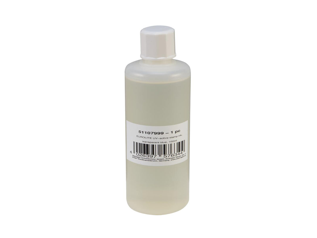 EUROLITE UV-active encre de tampon, bleu transparent, 100ml