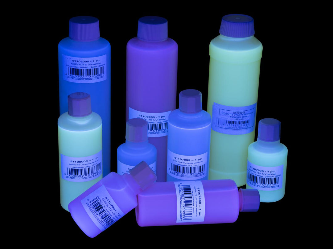 EUROLITE Encre de tampon active aux UV, jaune transparent, 100ml