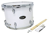 Basix tambour ténor de marche 14" x 10", blanc, avec baguettes