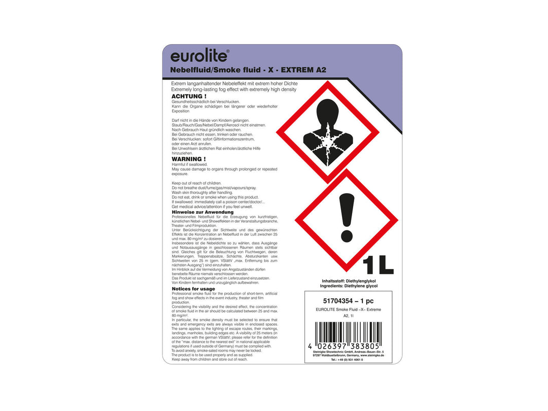 EUROLITE SMOKE FLUID -X- Extreme A2, 1l liquide à fumée