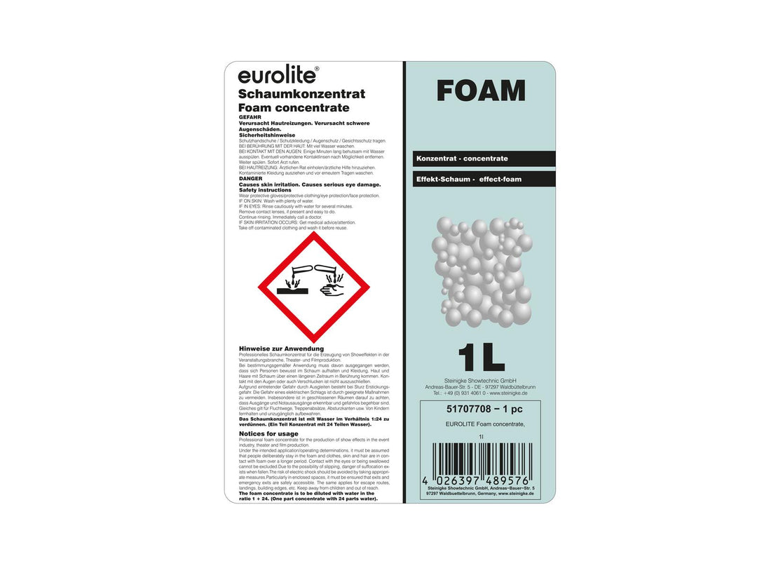 EUROLITE Concentré de mousse, 1l