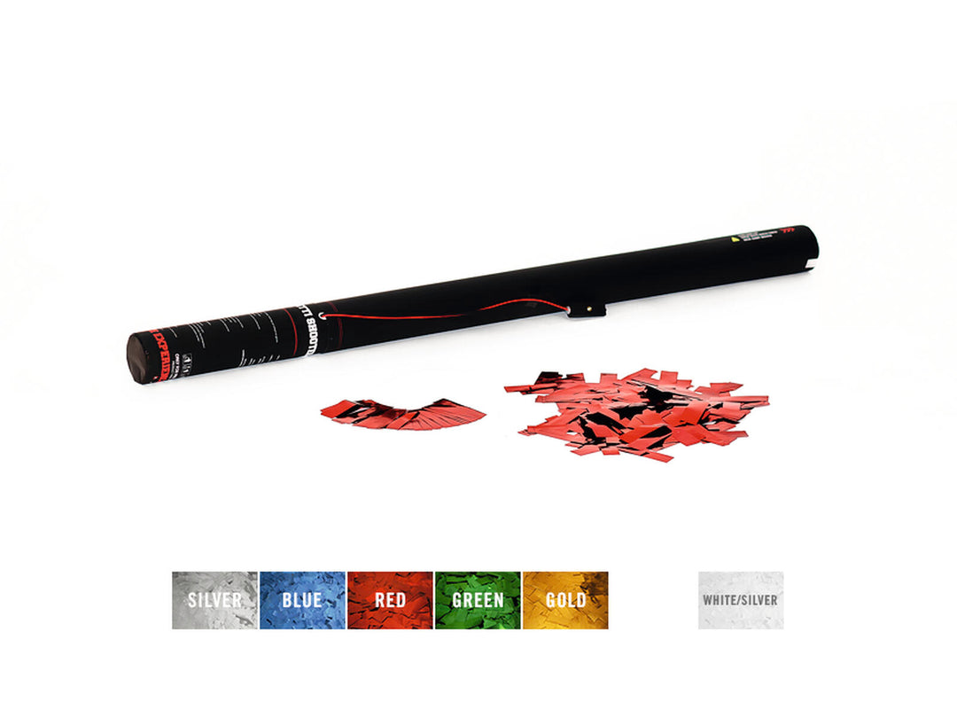 TCM FX canon à confettis électrique 80cm, rouge métallique