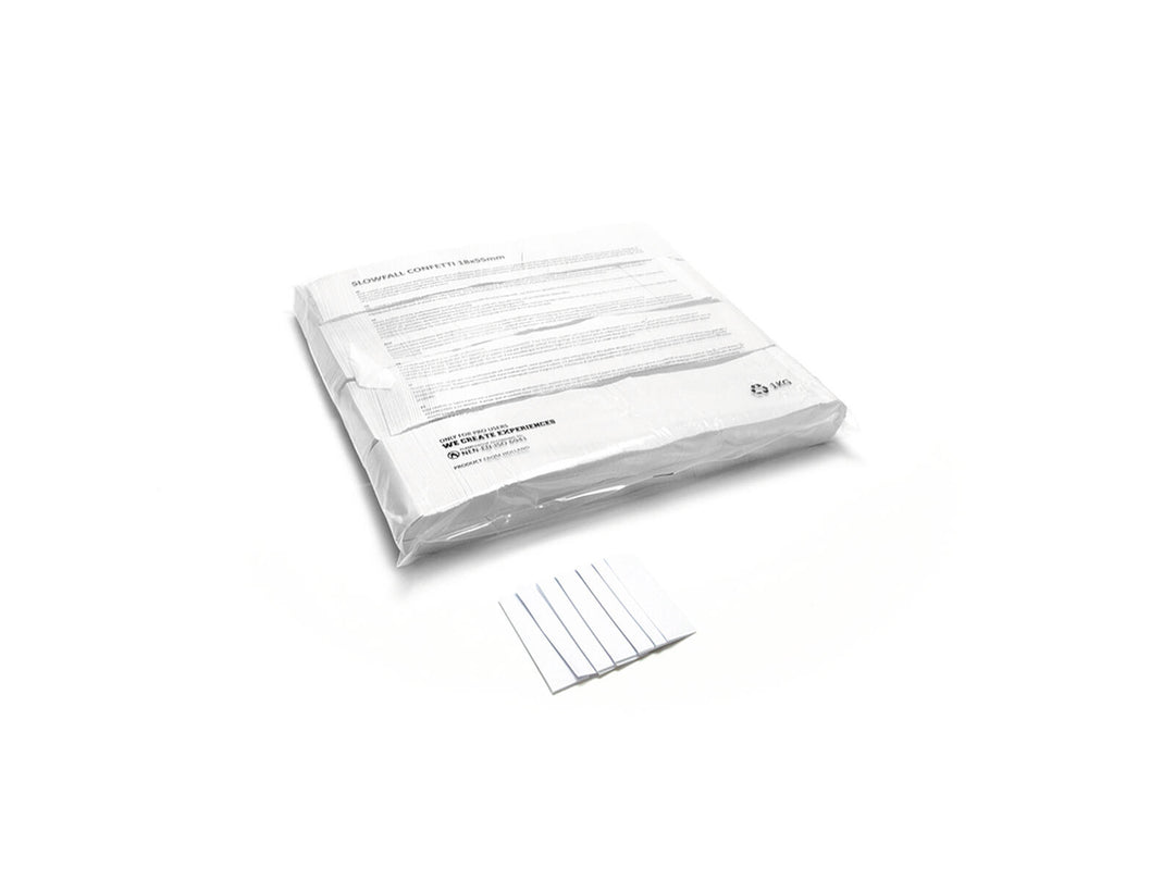 TCM FX Slowfall Confetti rectangulaire 55x18mm, blanc, 1kg