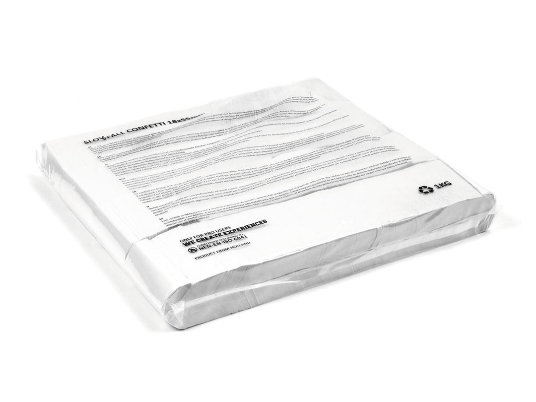 TCM FX Slowfall Confetti rectangulaire 55x18mm, blanc, 1kg