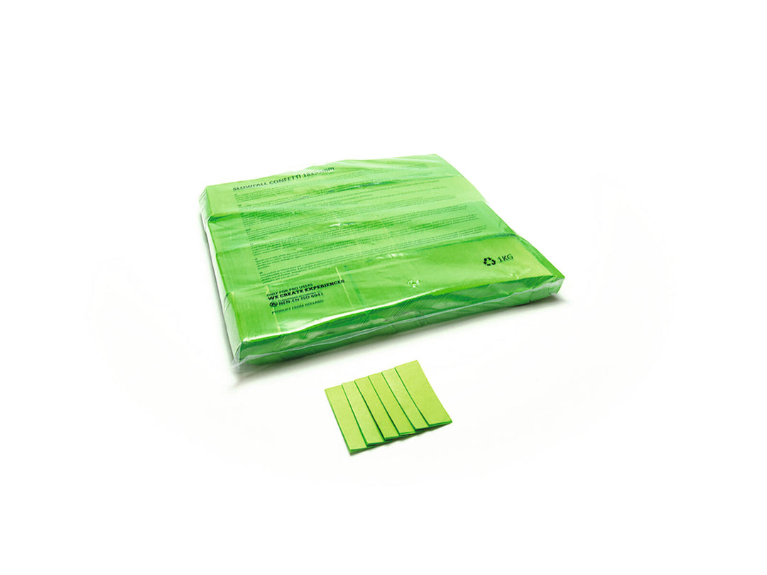 TCM FX Slowfall Confetti rectangulaire 55x18mm, vert clair, 1kg