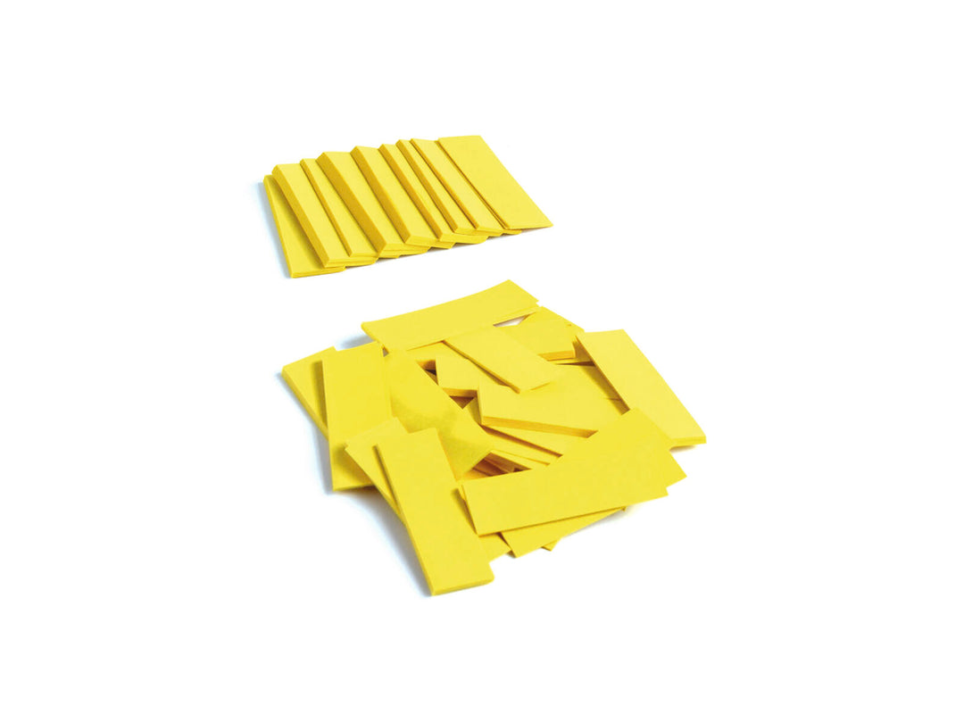 TCM FX Confettis Slowfall rectangulaires 55x18mm, jaunes, 1kg