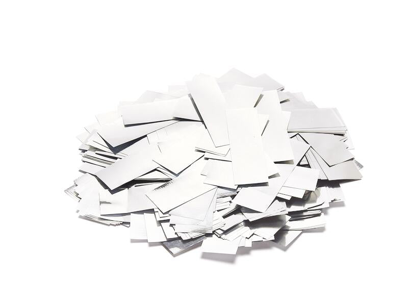 TCM FX Slowfall Confetti rectangulaire 55x18mm, blanc/argent, 1kg