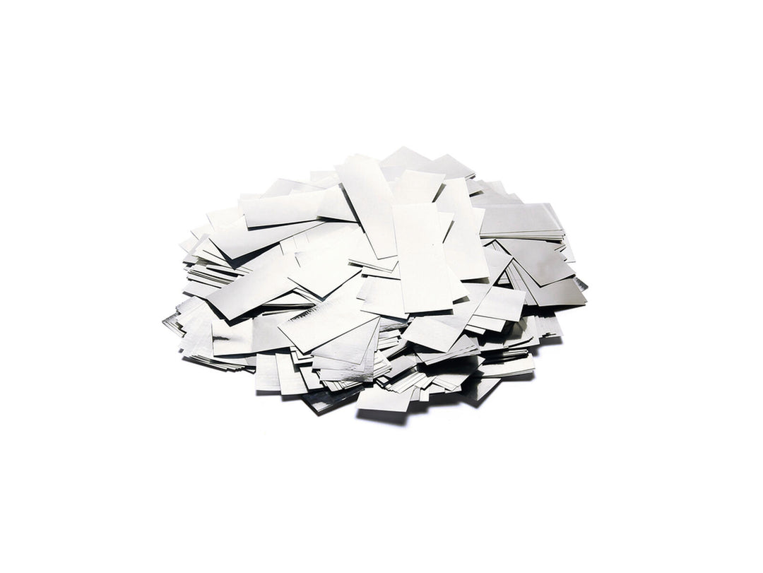 TCM FX Confettis métalliques rectangulaires 55x18mm, argentés, 1kg