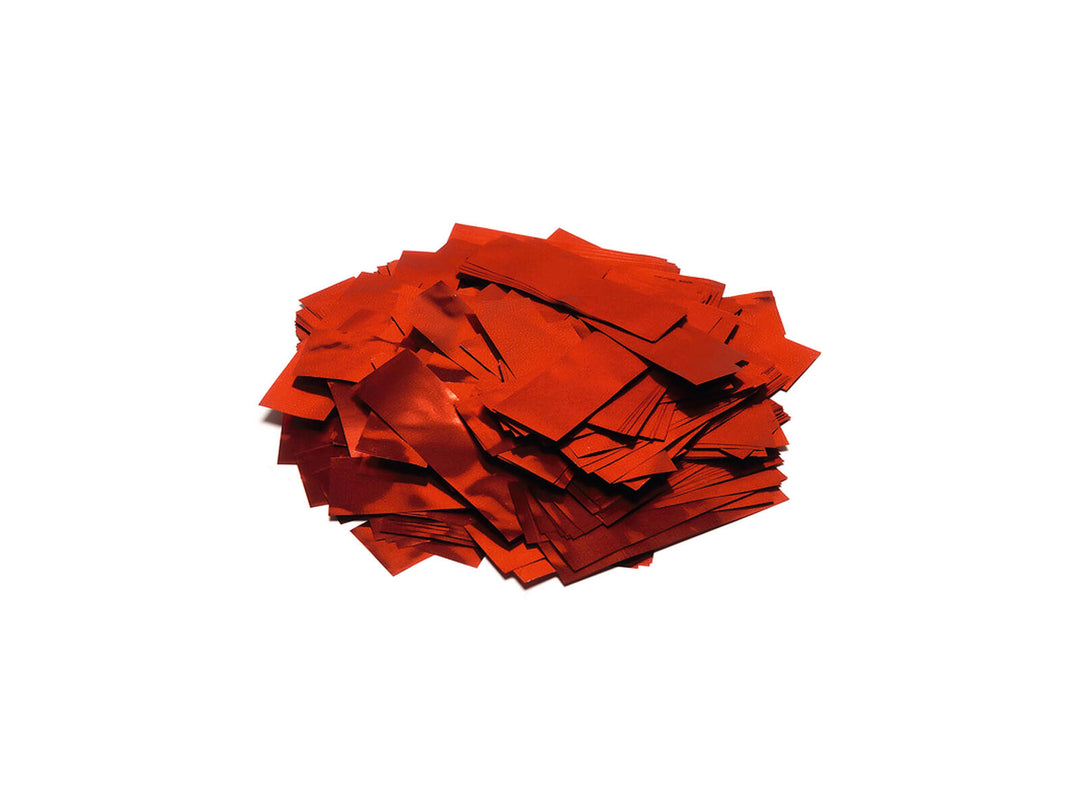 TCM FX Metallic Confetti rectangulaire 55x18mm, rouge, 1kg