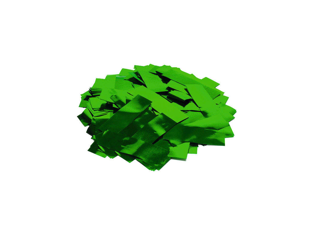 TCM FX Confettis métalliques rectangulaires 55x18mm, verts, 1kg