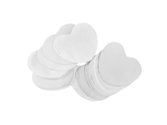 TCM FX Confettis à chute lente en forme de cœurs 55x55mm, white, 1kg