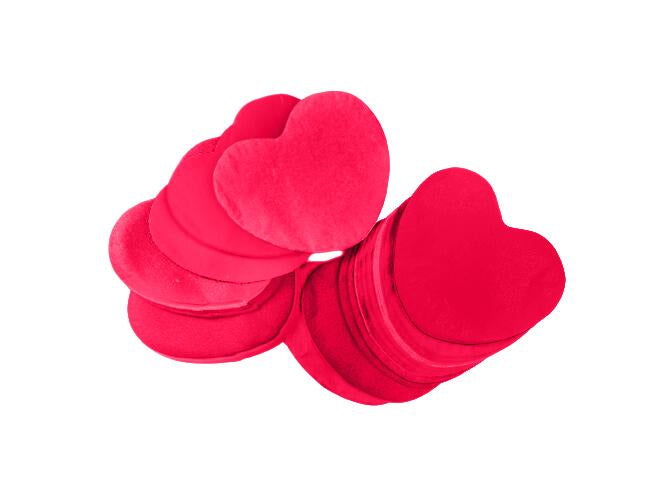 TCM FX Confettis Cœurs Slowfall 55x55mm, rouges, 1kg