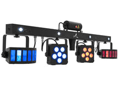 EUROLITE Ensemble LED KLS Laser Bar PRO FX Light Set + pied de système d’enceinte M-4