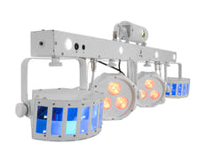 EUROLITE Set LED KLS Laser Bar FX Light Set blanc + pied d’enceinte BPS-3 blanc