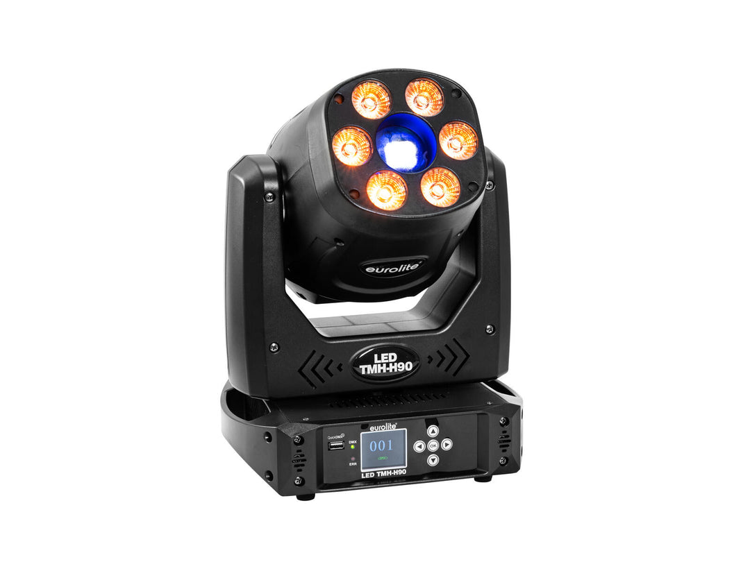 EUROLITE Ensemble 4x LED TMH-H90 + étui à roulettes