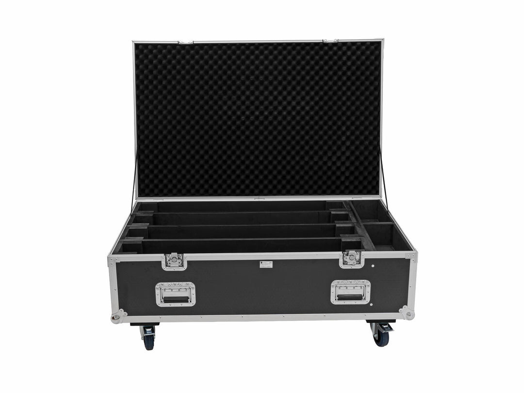 ROADINGER Flightcase PRO 4x LED BAR-8 SWING avec roulettes