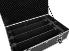 ROADINGER Flightcase PRO 4x LED BAR-8 SWING avec roulettes
