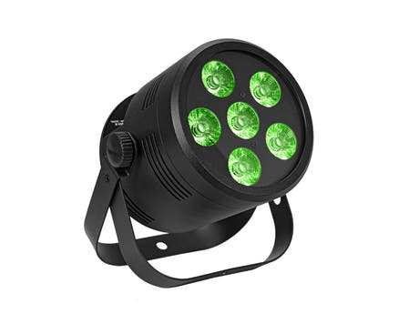 EUROLITE LED Silent Par 6 QCL au sol bk