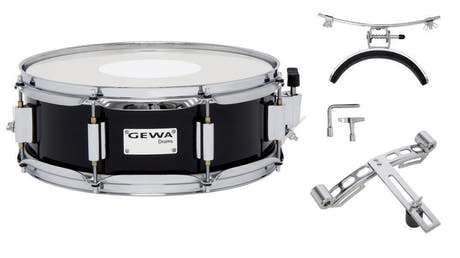 GEWA caisse claire de marche 14" x 5", bouleau laminé noir