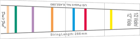 Repères de touche Don't Fret pour violon 3/4 et alto de 33 cm