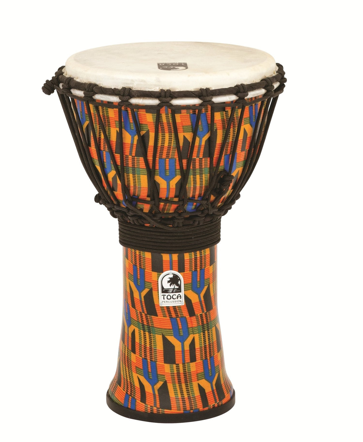 Toca Djembe Freestyle Rope Tuned - Kente Cloth (SFDJ-9K)