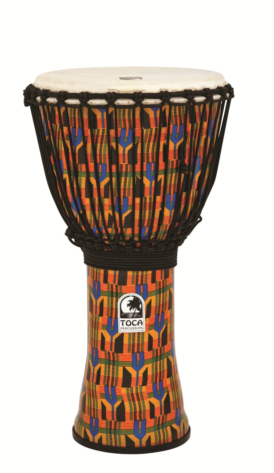 Toca Djembés Freestyle accordé par corde - Kente Cloth (SFDJ-12K)