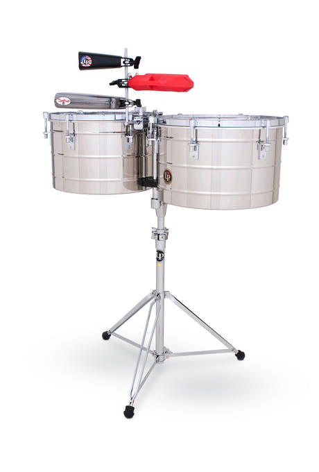 Latin Percussion Timbales Tito Puente Thunder Timbs - Stainless Steel (LP258-S)