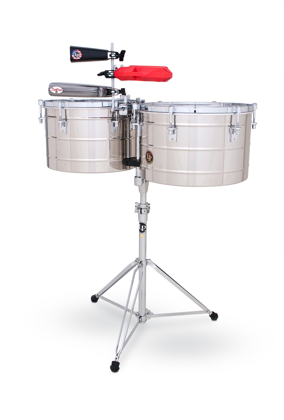 Latin Percussion Timbales Tito Puente Thunder Timbs - Acier inoxydable (LP258-S)