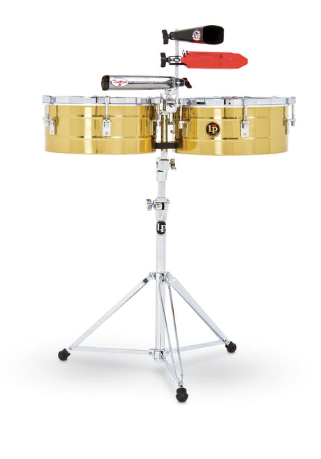 Latin Percussion Timbales Tito Puente Solid Brass - 13"/14" (LP256-B)