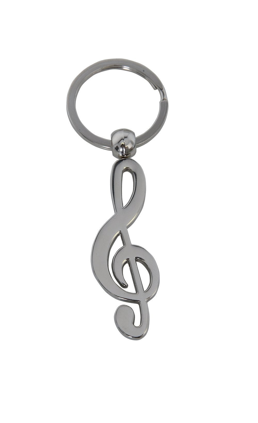 Porte-clés GEWA en forme de clé de sol, acier inoxydable