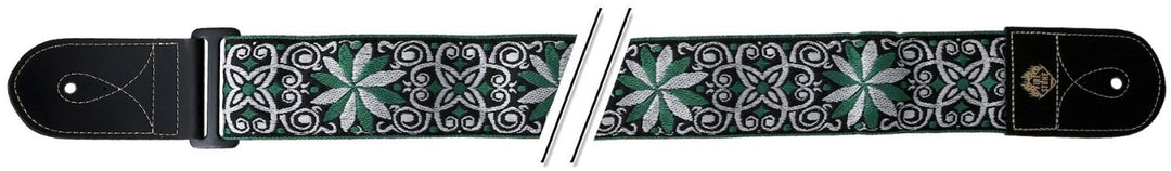 Sangles de Guitare GEWA F&S Folk Jacquard - Vert-Blanc