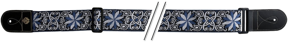 GEWA Guitar Straps F&S Folk Jacquard - Blue-White