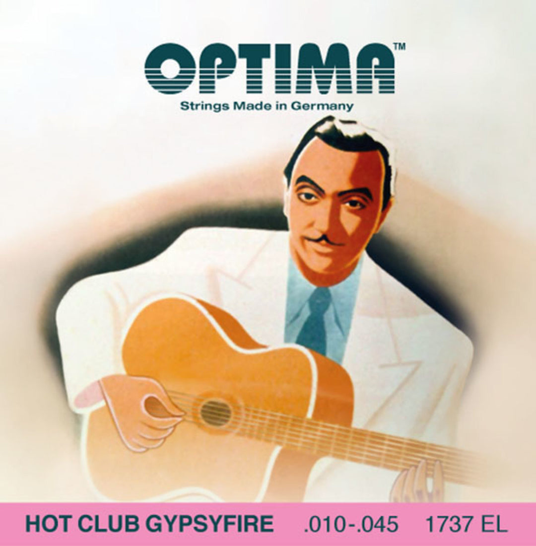 Cordes pour Guitares acoustiques Optima Hot Club Gypsyfire plaquées argent - Set (1737EL)