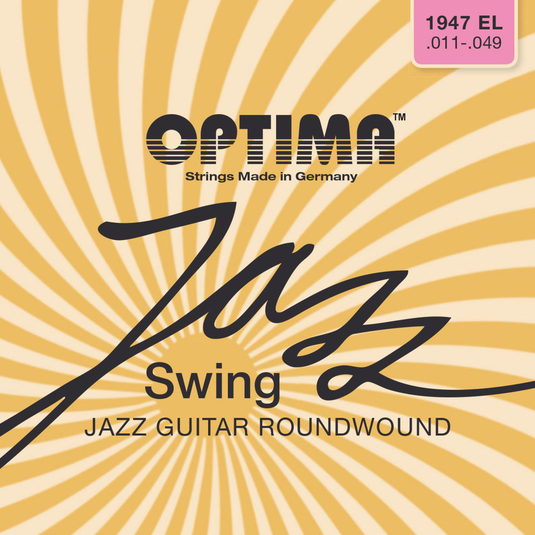 Cordes Optima pour guitare électrique Jazz Swing à filage rond chromé - Set (1947EL)