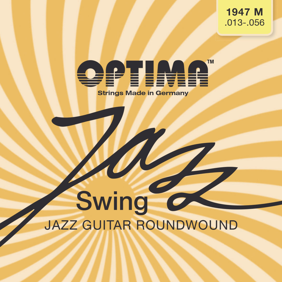Cordes Optima pour guitare électrique Jazz Swing Chrome à filet rond - Set (1947M)