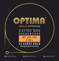 Cordes de guitare basse Optima Gold Strings Round Wound long scale - Set 4-string light (2199L)