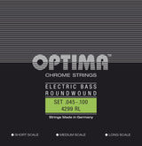 Optima E-Bass Strings Chrome Strings Round Wound Long Scale - Set 4-string reg-light (4299L)