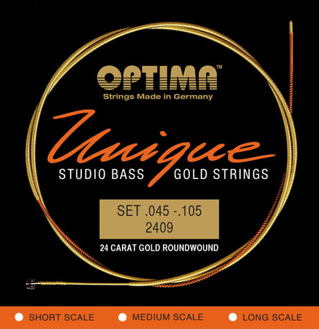 Optima E-Bass Strings Unique studio golden strings - 4-str. long sc. (2409L)