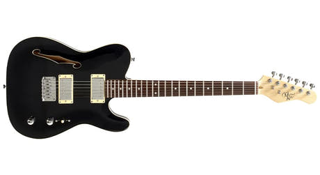 Guitare électrique semi-hollow Michael Kelly 58 Thinline, Gloss Black
