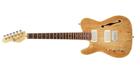 Michael Kelly 58 Thinline guitare électrique pour gaucher, Spalted Maple