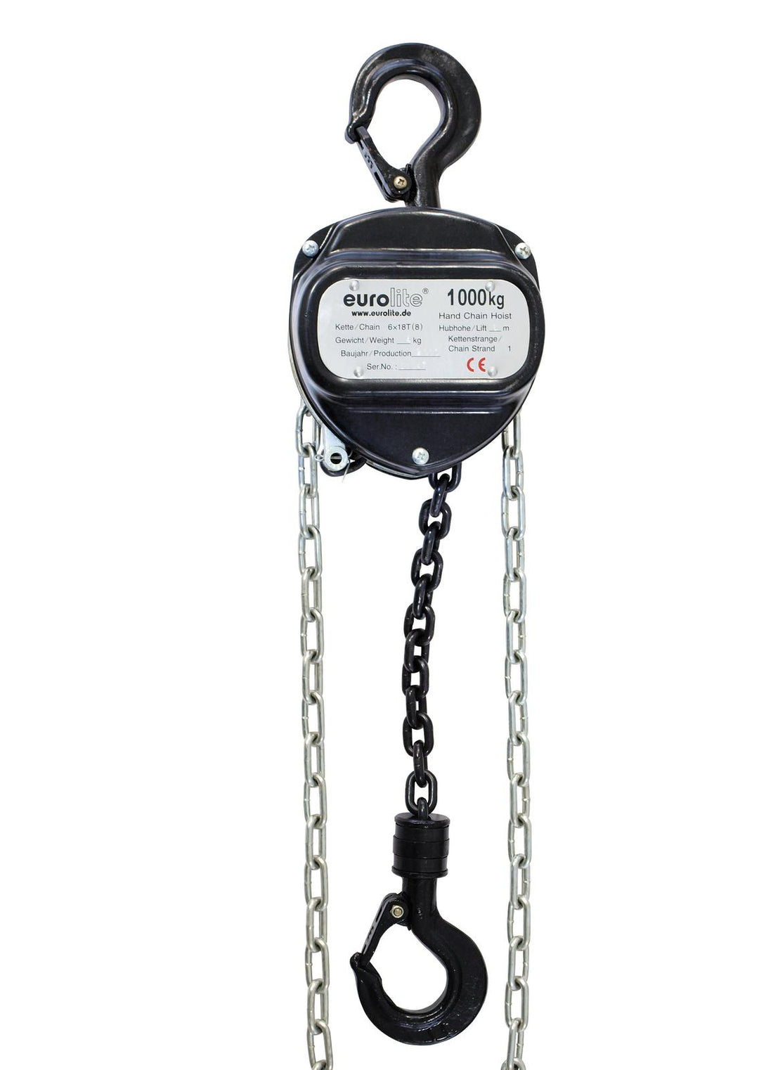 Eurolite Palan à Chaîne 6M/1.0T (Noir)