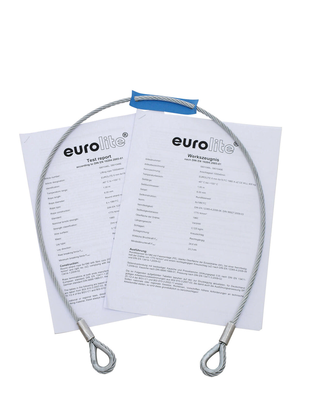EUROLITE Élingue de sécurité AG-15 4x1000mm jusqu'à 15kg