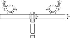 EUROLITE TAH-52 Adaptateur de structure avec TV spigot