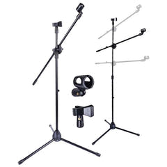 NN M2 stand double pour microphones avec perche pour 2 microphones