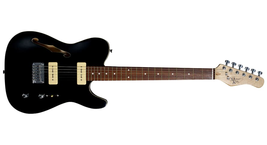 Guitare électrique semi-hollow Michael Kelly 59 Thinline, Gloss Black