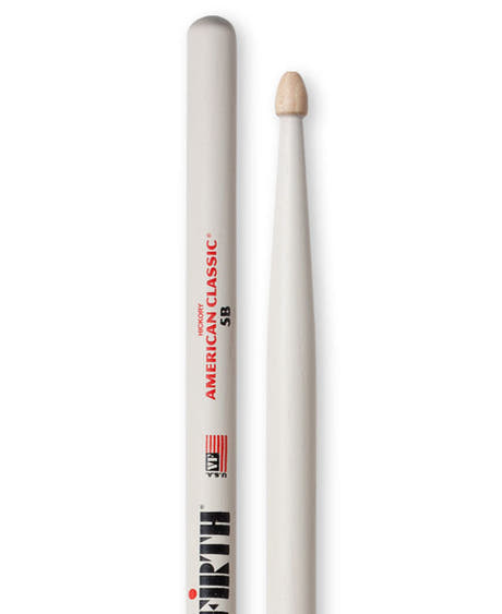 Vic Firth 5B Baguettes de Baterie (Hvid)