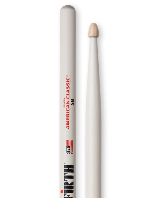 Vic Firth 5B Baguettes de Baterie (Hvid)