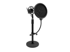 OMNITRONIC MSP-1 Pied de microphone avec suspension antichoc et filtre anti-pop